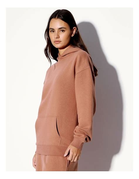 Miss Shop Recycled Blend Oversized Hoodie in Hazelnut
